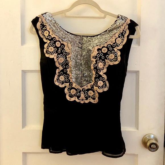 French Connection Appliqué Top - Picture 1 of 4